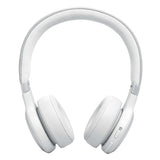 JBL Auriculares inalámbricos circumaurales Live 670 NC, con tecnología Bluetooth y cancelación adaptativa de ruido, hasta 65 horas de reproducción, blanco
