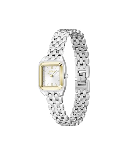 BOSS Reloj De Movimiento De Cuarzo De Dos Manecillas para Mujer Colección MAE Petite con Correa de Acero Inoxidable Plateada - 1502821