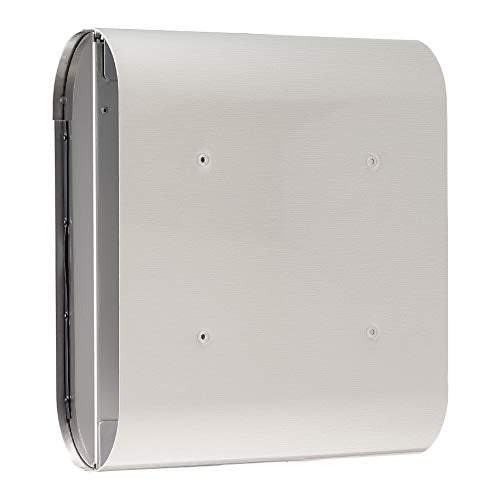 BURG-WÄCHTER Buzón inox con portaperiódicos integrado, COSMO 3765 NI, Tope de apertura, Formato de inserción A4, Norma EU EN 13724, Incl. 2 Llaves, Acero inoxidable