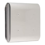BURG-WÄCHTER Buzón inox con portaperiódicos integrado, COSMO 3765 NI, Tope de apertura, Formato de inserción A4, Norma EU EN 13724, Incl. 2 Llaves, Acero inoxidable