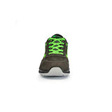 U-Power Red Lion Yoda, Zapatos de Seguridad Unisex, Ligeros, Flexibles, de Cuero antipinchazos, con Inserto Infinergy, con Puntera de Aluminio - Grey & Green 42