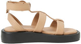 BOSS Scarlet_Sandal_C, Sandalia Mujer, Beige260, 39 EU