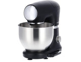 SEVERIN Robot de cocina con báscula, amasadora profesional hasta 3kg, robot multifunción con gancho amasador, batidor plano y varillas, 1000 W, negro mate/acero inoxidable, KM 3898