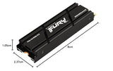 Kingston FURY Renegade 2000G PCIe 4.0 NVMe SSD W/Disipador térmico, Para jugadores, entusiastas y superusuarios - SFYRDK/2000G