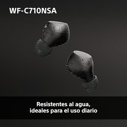 Sony WF-C710NSA Auriculares inalámbricos In-Ear con Noise Cancelling, Ligeros, Controles táctiles, Conexión Multipunto, IPX4, hasta 40 h de batería, Carga rápida, iOS y Android - Negro