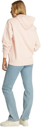 Calvin Klein Hoodie Mujer Varsity de algodón, Rosa (Silver Peony), S