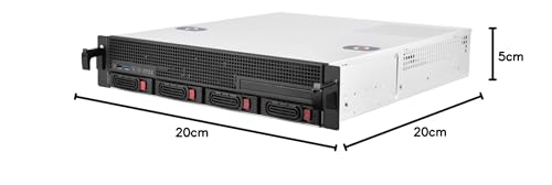 Silverstone SST-RM21-304 - Caja de Servidor de Montaje en Rack de 2U Compatible con 4X 2.5/3.5" SAS/SATA HDD/SSD