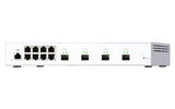 QNAP QSW-M408S QSW-M408S, 8 Port 1Gbps, 4 Port 10GbE SFP+, Web Management Switch