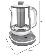 TEFAL BJ551B10 Tastea Machine a the en verre 1,5 L, 8 reglages, Panier a the amovible acier inoxydable, Maintien au chaud, Base