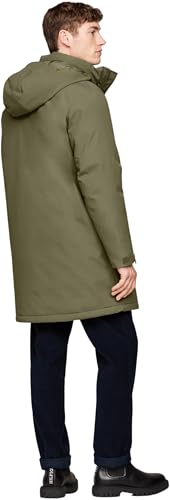 Tommy Hilfiger Parka Hombre Tech Padded Parka con Capucha, Multicolor (Army Green), 3XL