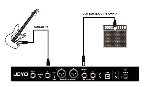 JOYO GEMBOX3 - Procesador de guitarra multiefectos Joyo Gem Box III con looper y batería
