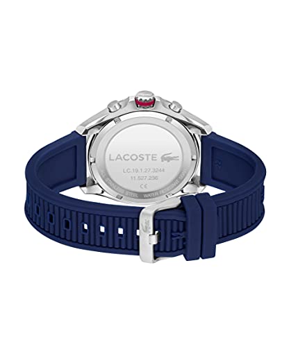 Lacoste Reloj Cronógrafo de Cuarzo para Hombre Colección TIEBREAKER con Correa de Silicona Azul - 2011154
