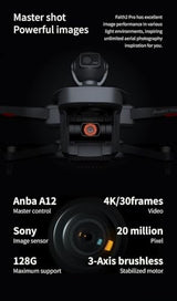 LUXWALLET Valkyrie X Dodge – 5 Ghz WiFi GPS Drone - Micro-SD Kaart Ingang- 4K Camera – 6000 Meter - Laser Obstakel Ontwijking- 3 Assige Gimbal – Return To Home – Borstelloze Motor – Grijs