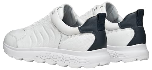 Geox U SPHERICA B, Zapatillas Hombre, White/Dk Navy, 43 EU