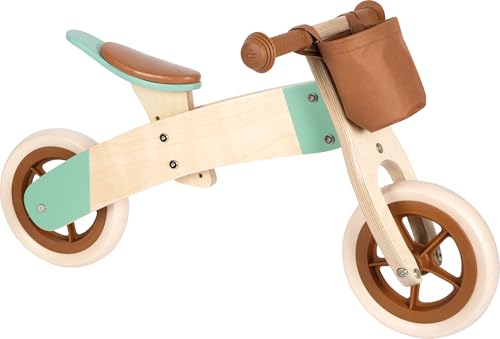 small foot Bicicleta de Aprendizaje y Triciclo marrón Caramelo Maxi, Rueda de Madera, a Partir de 12 Meses, 12498, Color