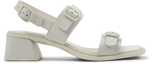 Camper Kora Sandal K201739, Sandalia de 2 Correas Mujer, Naturaleza Blanca 002, 38 EU