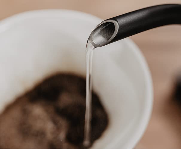 GASTROBACK Hervidor de agua de diseño Pour Over Advanced #42329 + filtro de porcelana (1 x 1), color negro