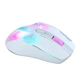 Turtle Beach Kone XP Air - mouse de juego RGB ergonómico inalámbrico personalizable, sensor óptico de 19,000 ppp, batería de 100 horas de duración y base de carga - Blanco