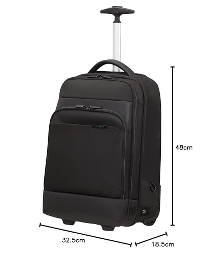Samsonite MySight - Mochila para computadora portátil de 17.3 pulgadas con ruedas, 48  u200b u200bcm, 25.5 L, negro (negro)