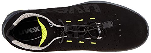 Uvex Zapatos de Trabajo 1 - Zapatos de Seguridad S1 SRC ESD - Cal-Negro, Talla:41