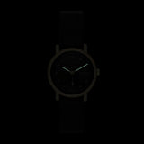 Skagen Kuppel reloj para mujer, movimiento de cuarzo con correa de acero o piel, Negro y tono dorado, 32MM