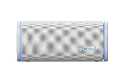 Sony ULT Field 5, Altavoz portátil Bluetooth Potente, 25 H de batería, 2 Modos ULT Power Sound, Resistente al Agua y al Polvo, 360 Luces, Correa Extraible para el Hombro, Compacto, Blanco Marfil