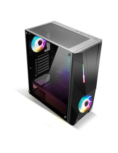 Caja Gaming ATX Rogue 5, Panel Lateral Vidrio Templado, 3 Ventiladores ARGB, Compatible con Refrigeración Líquida, 40 x 21,8 x 45 cm