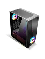 Caja Gaming ATX Rogue 5, Panel Lateral Vidrio Templado, 3 Ventiladores ARGB, Compatible con Refrigeración Líquida, 40 x 21,8 x 45 cm