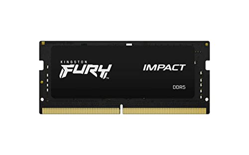 Kingston FURY Impact 32GB (2x16GB) 4800MT/s DDR5 CL38 SODIMM Memoria Gamer para Portátil Kit de 2 - KF548S38IBK2-32