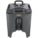 VEVOR Dispensador de Bebidas Aislado Dispensador de Agua Fría y Caliente No Eléctrico 37,6 L Almacenamiento de Alimentos de Acero Inoxidable Contenedor Aislado con Grifo Portátil para Camping Catering