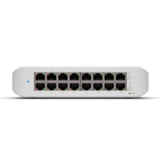 Ubiquiti - Conmutador UniFi (USW-Lite-16-PoE, 16 Puertos Gigabit Ethernet, 8 Puertos PoE+, Montaje en Pared)