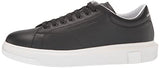 Armani Exchange Hombre Venice con Logotipo en Relieve Zapatillas, Negro, 46 EU