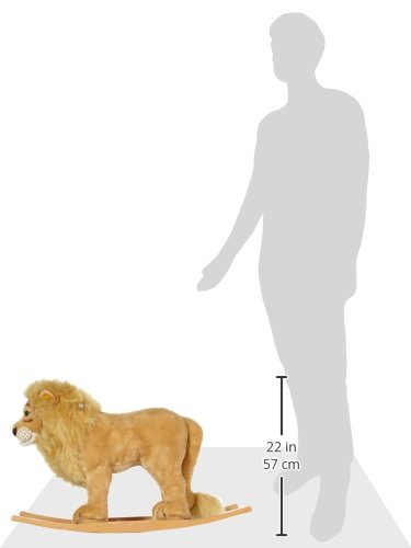Steiff 48982 Leo - Rey León de peluche balancín color marrón dorado (70 cm) [Importado de Alemania]