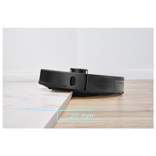 Sencor SRV 9185BK Robot Aspirador y fregasuelos, Ultra Potente 3000Pa, Estación de Vaciado Automático, Navegación LiDAR, Silencioso, Ideal para Pelos Mascotas, Control por App y Alexa, Larga Autonomía