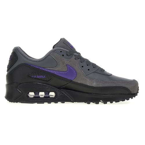 NIKE Air MAX 90, Sneaker Hombre, Iron Grey Wild Grape Black White, 41 EU