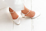 Rainbow Club Zapatos de Novia Anika - Dos Piezas, Corte salón, Mujer, satén Ivory Crema, Mujer, número 40 UE (7 Reino Unido)