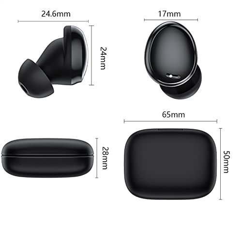 Langbbo Auriculares Bluetooth 5.1, HiFi estéreo con micrófono inmersivo, Control táctil, Carga rápida, IPX7 Resistente al Agua, para Android, iPhone, Sistema Windows