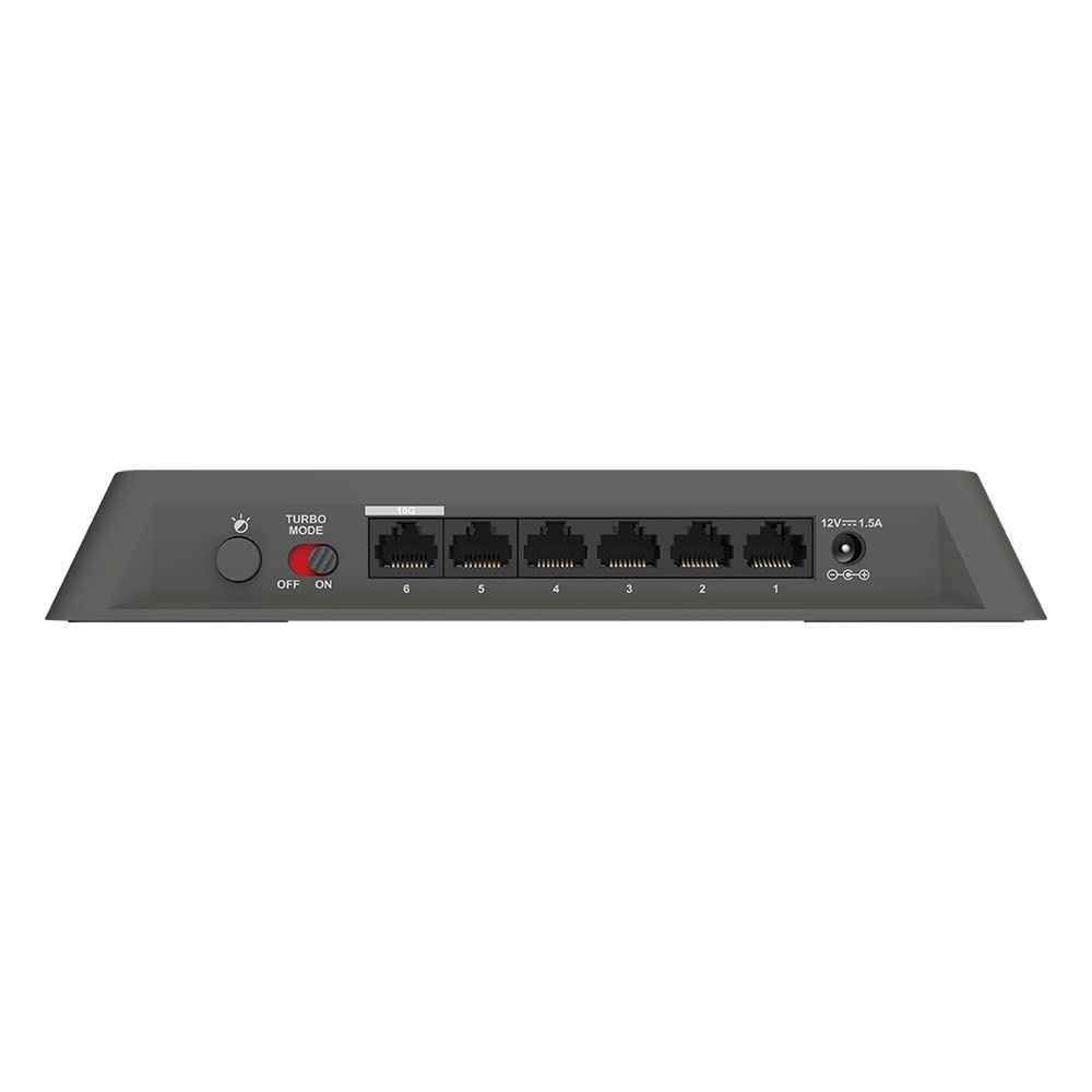 D-Link DMS-106XT Switch Multigigabit para Gaming, 5 Puertos LAN 2.5 Gigabit, 1p LAN 10 Gigabit, sin gestión, diseño avanzado con Leds, Turbo Mode, IGMP Snooping, priorización Inteligente