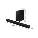 Samsung Barra de Sonido HW-C430/ZF - Subwoofer inalámbrico incluido, Dolby Digital 2.1, Modo Juego, Bluetooth 4.2 Power On y One Remote Control
