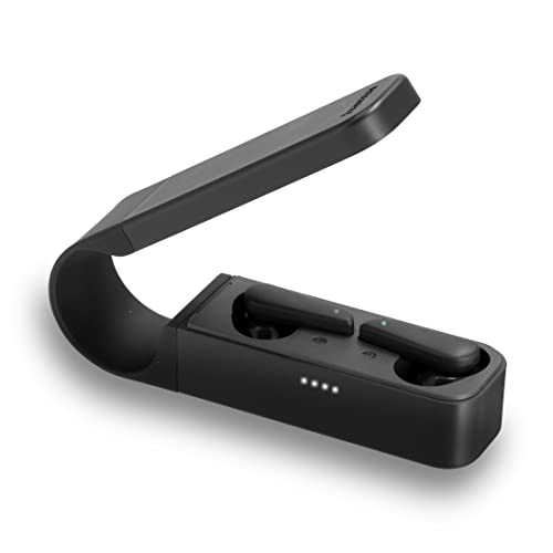 Hama | Auriculares Bluetooth (6h de música, True Wireless, Micrófono Integrado, Sensor táctil, Compatible con Siri y Google Assistant), Color Negro