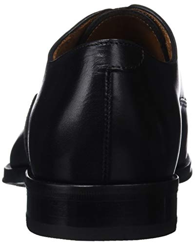 Lottusse L6965, Zapatos Oxford Puntera Recta Hombre, Negro (Ebony Negro), 44 EU