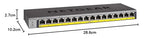 NETGEAR Switch PoE Gigabit Ethernet no gestionado de 16 puertos (GS116LP) | con 16 x PoE+ consumo 76 W ampliable |de sobremesa, para montaje en pared o en bastidor | y protección limitada