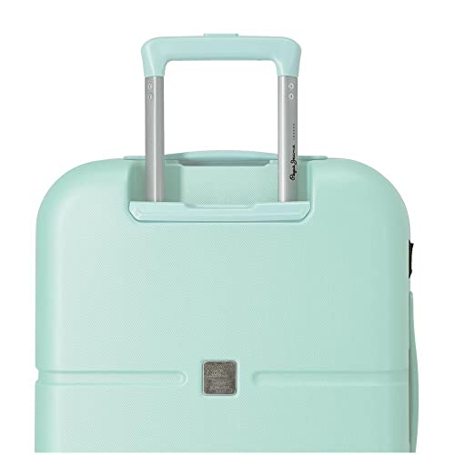 Pepe Jeans Nerea Maleta de Cabina Azul 40x55x20 cms Rígida ABS Cierre TSA Integrado 37L 2,74 kgs 4 Ruedas Dobles Equipaje de Mano