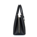 Carlheim Women's Shoulderbags Classis Genuine Leather, Black