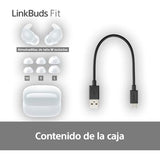 Sony LinkBuds Fit – Auriculares Bluetooth True Wireless con Noise Cancelling - Cómodos Todo el día, IPX4, Hi-Res Audio, Ambient Sound Mode, 21 h autonomía, conexión multipunto, iOS y Android - Blanco