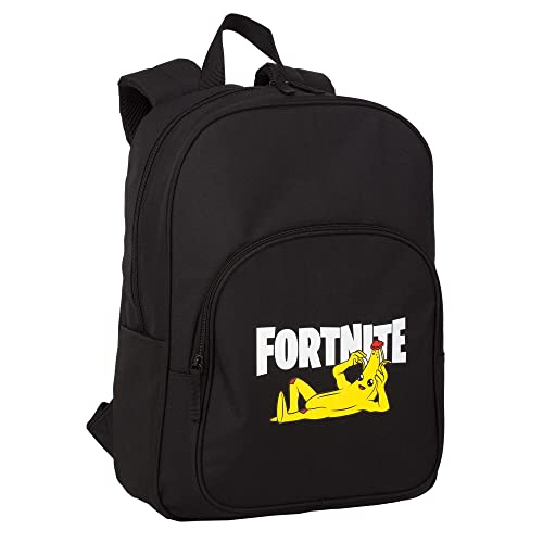 Mochila Escolar Fortnite Crazy Banana + Carro Toybags con 4 Ruedas Giratorias - Compartimento Principal y Bolsillo Frontal - Interior Forrado con Porta Ordenador - 41 x 30.5 x 12 cm