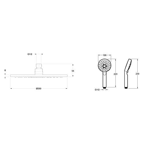 Columna de ducha empotrada termostática JACOB DELAFON Modulo