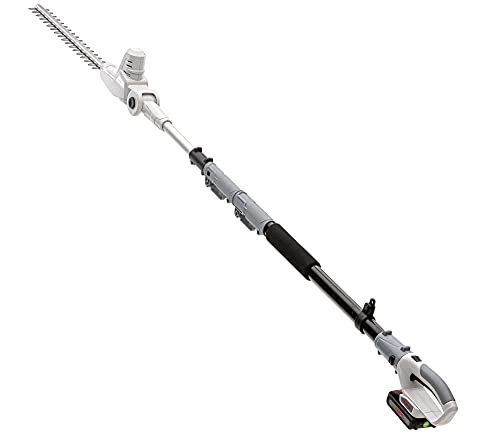 IKRA Tijeras Cortasetos telescópico a batería ICPH 2040, Incl. 2X batería, Cargador rápido y Cinta de Hombro