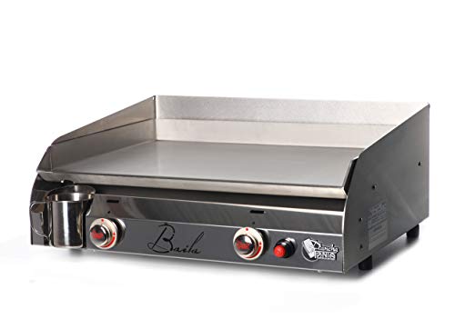 Plancha Tonio – Plancha Baila de 6 a 12 personas – Gas butano propano – Placa de cocción inoxidable – Caja de acero inoxidable – Encendido piezoeléctrico – Sistema de seguridad termopar