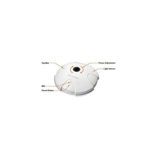 Airlive - 2mp fisheye Indoor PoE Dome Camera, fe-201dm (Indoor PoE Dome Camera Maximum 15fps@1440x1440)